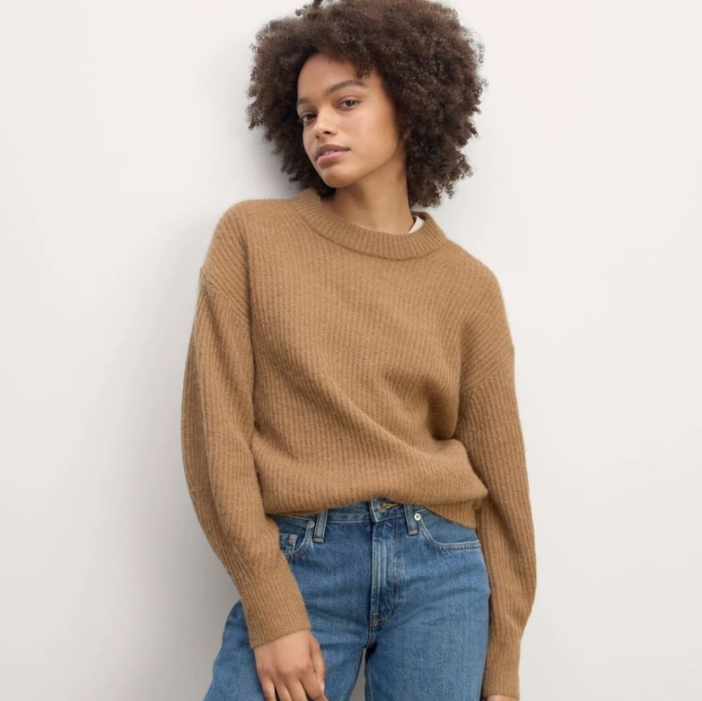 Everlane The Cocoon Crew Neck Sweater Alpaca/wool Blend Size: XXS